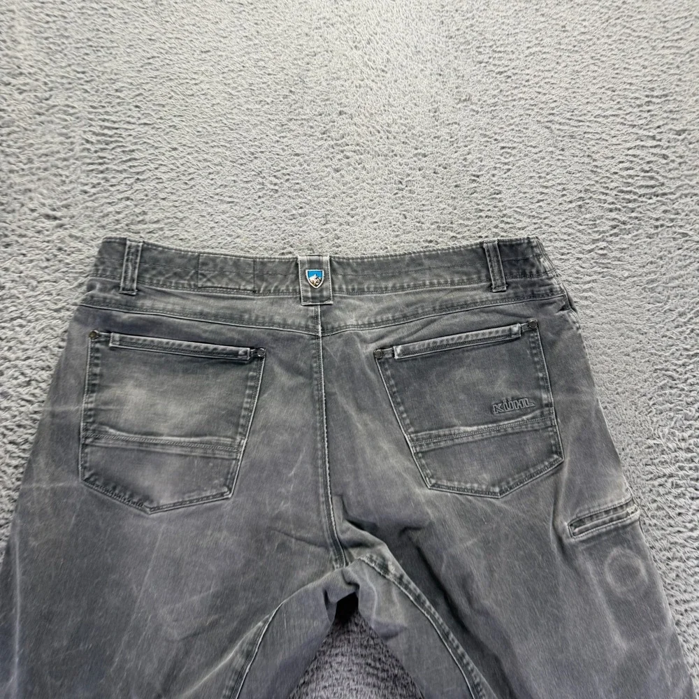Kuhl Rydr Jeans Mens 40x34 Gray Cotton Denim Straight Workwear Travel Stretch
